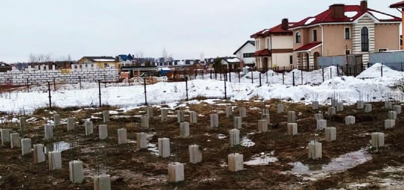 Фундамент на забивных ЖБ сваях