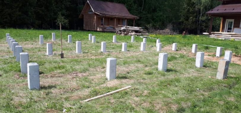 Фундамент на забивных ЖБ сваях