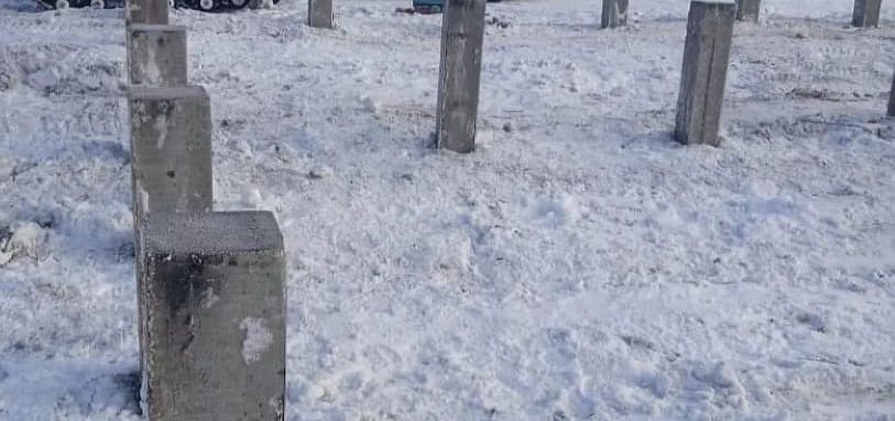 Фундамент на забивных ЖБ сваях