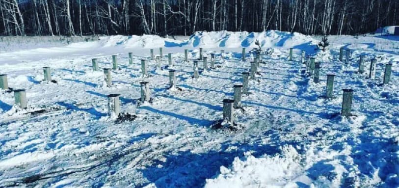 Фундамент на забивных ЖБ сваях