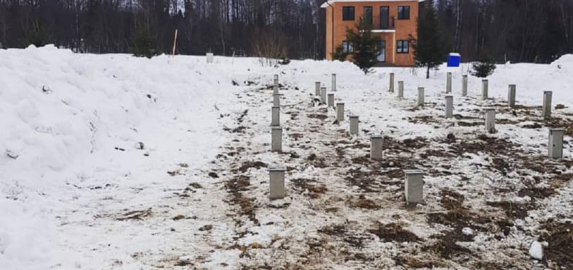 Фундамент на забивных ЖБ сваях